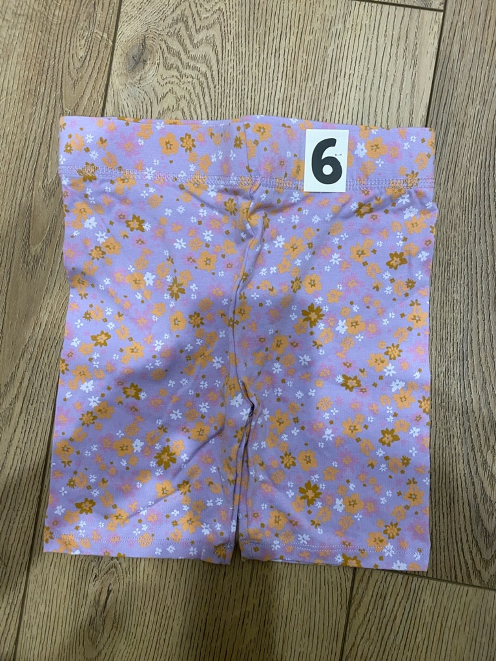 Cotton On Kids Girls Lavender Floral Bike Shorts - Yellow & White Flowers